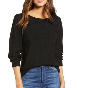 Caslon | Nordstrom Boat Neck Reverse Hem Sweater